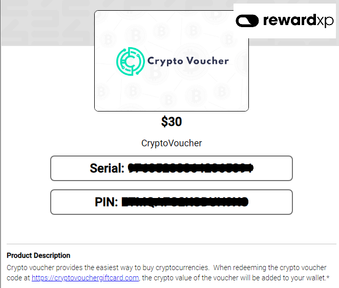Crypto Voucher PIN