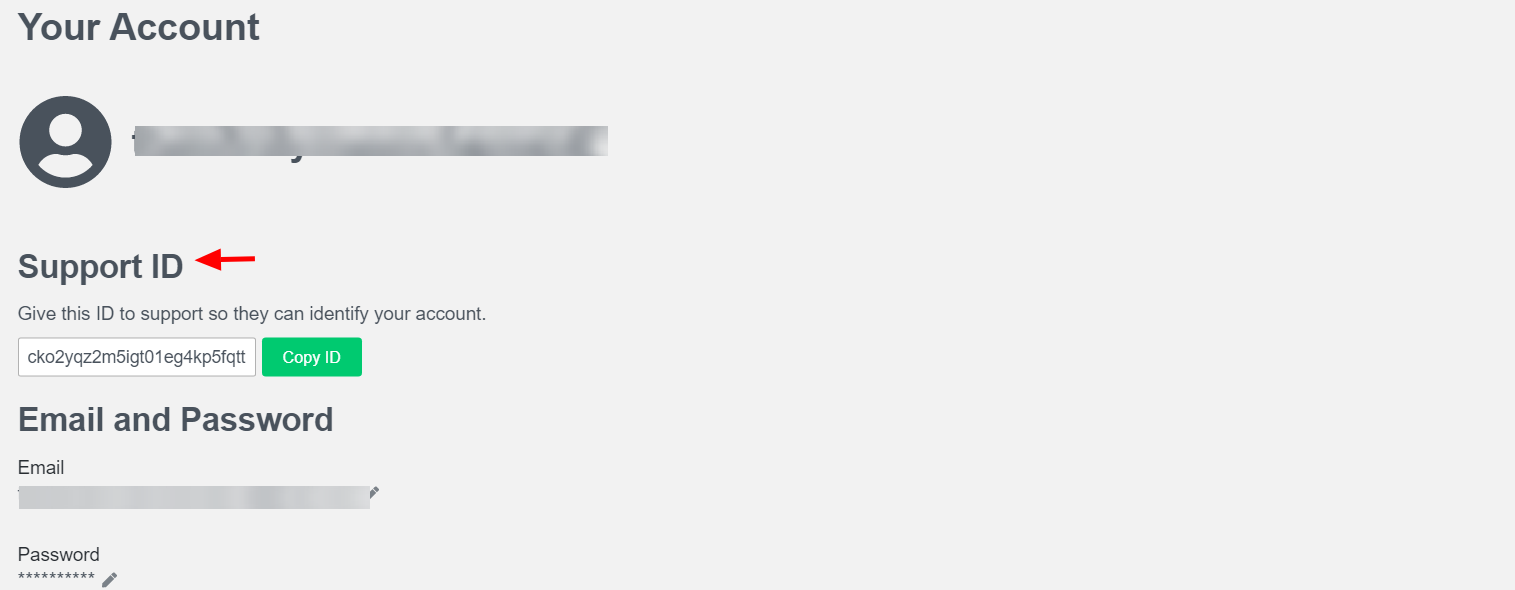 CheddarTV support ID location